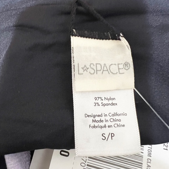 NEW L*Space Pratt Ribbed Knit Stretch V Waist Swim Bathing Suit Bikini Bottom S - Picture 2 of 3